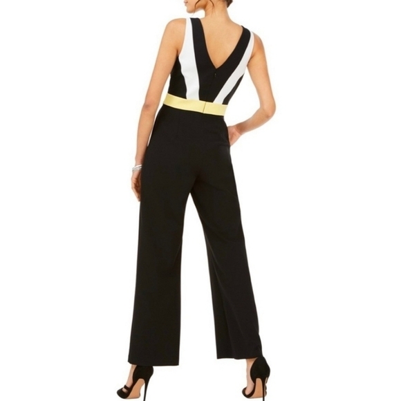 VINCE Camuto Color Block Sleeveless Jumpsuit - Picture 3 of 7